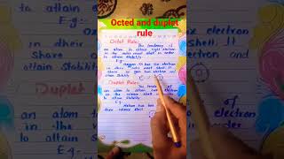 Octet rule and dulet rule chemistry octetrule duplet rule chemistrytopic chemistrynotes reels [upl. by Rukna]