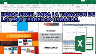 TASACIÓN O VALUACIÓN DE TERRENOS URBANOS EXCEL ADJUNTO [upl. by Zoellick]