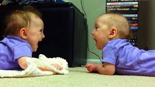 Cute TWIN BABIES Talking to each other  FUNNY BABIES Compilation [upl. by Lonne]