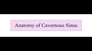 Anatomy of Cavernous Sinus [upl. by Godbeare]