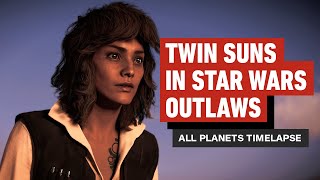 Star Wars Outlaws Timelapse See the Iconic Tatooine Twin Sunset and More [upl. by Finbar]