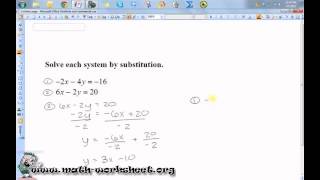 Algebra  Systems of Equations and Inequalities  Solving by substitution  Hard [upl. by Reemas664]