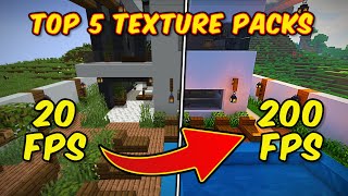 Top 5 Best FPS Boosting Texture Packs Minecraft 119 2023 [upl. by Strader]