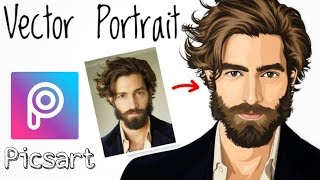 Picsart tutorial  Vector portrait  portrait image editing [upl. by Nodal]