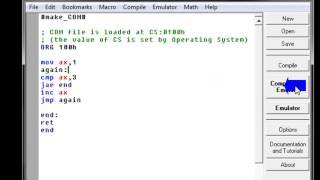 Conditional and unconditional instructions in assembly language 8086 emulator [upl. by Nahsyar388]