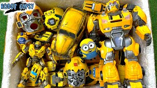 Box full Yellow BUMBLEBEE Transformers Toys  Robot Tobot Car  Rise of Beasts Optimus Revenge Movie [upl. by Eigram]