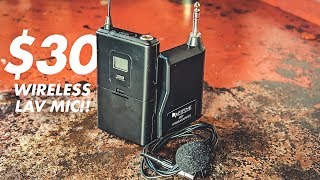 30 WIRELESS LAV MIC  Fifine K037 UHF Wireless Lavalier Lapel Microphone Review [upl. by Seerdi298]