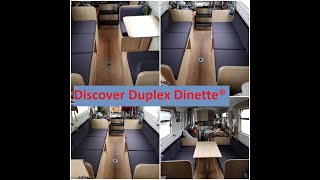 Discover the Duplex Dinette® spacesaving furniture solution for Narrowboats or any boats [upl. by Sande]