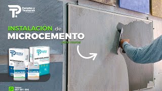 COMO INSTALAR MICROCEMENTO PARA MUROS  PAREDES Y TEXTURAS quotPERÚquot [upl. by Rickard]