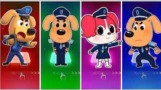 Sheriff Labrador 🆚 Police Officer 🆚 Sheriff Papillon 🆚 Police Labrador Megamix 🎶 Tiles Hop EDM Rush [upl. by Enetsirk890]