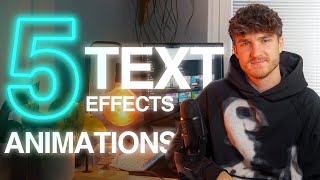 Top 5 Text Animations amp Effects in Premiere Pro [upl. by Htedirem]