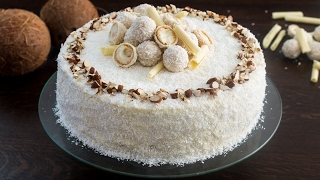 Almond Coconut Cake Raffaello cake Recipe [upl. by Nnylodnewg]