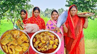 পুজো স্পেশাল চিকেনকারী রেসিপি সাথে কাতলা মাছ দিয়ে দইকাতলা রান্না  fish curry recipe [upl. by Valentine]