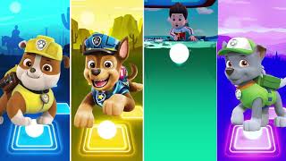 🐾 PAW Patrol 🐾  Rubble 🆚 Chase 🆚 Ryder 🆚 Rocky 🎶 Tiles Hop EDM Rush [upl. by Chema]