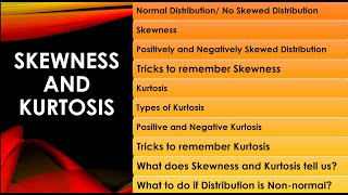 Skewness and Kurtosis  Skewness  Kurtosis  NonNormal Distribution in Statistics  NTAUGC NET [upl. by Nickola]