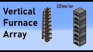 Vertical Furnace Array Minecraft 121 Java and Bedrock [upl. by Nira432]