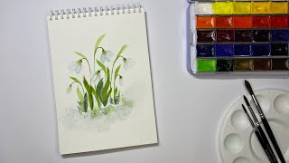 Watercolor  Botanical drawing  Art for Rest  Акварель [upl. by Dareg]