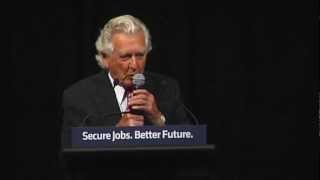 Bob Hawke belts out Solidarity Forever  ABC News [upl. by Primrose299]