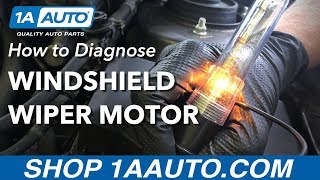 How to Diagnose Your Cars NonFunctioning Windshield Wiper Motor [upl. by Qulllon]