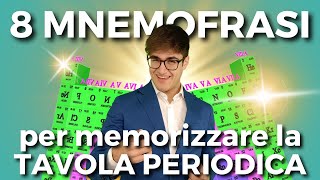 8 MNEMOFRASI per MEMORIZZARE la tavola periodica in meno di 4 minuti  CHIMICA FACILE [upl. by Nnaeirual]