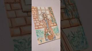 I painted with a cheap watercolour art drawing trendingshorts shorts fyp [upl. by Lazare315]