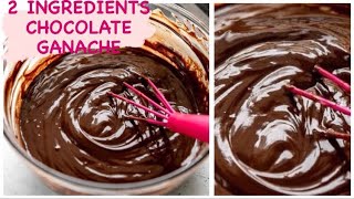 CHOCOLATE GANACHE 2 INGREDIENTS BEST AND EASIEST GANACHE RECIPE youtubeshorts [upl. by Anitserp]