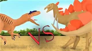 Allosaurus vs StegosaurusDinosaur Battle Pivot Animation [upl. by Miguel]