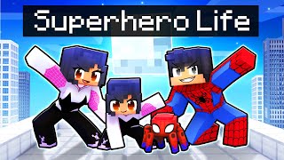 Having a SUPERHERO LIFE in Minecraft [upl. by Conti142]