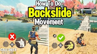 How To Do Advanced Backslide Movement In COD MOBILE Br  Best Backslide Beginners Tutorial in CODM [upl. by Agace]