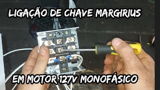 Como instalar chave reversora Margirius em motor monofásico 127V passo a passo [upl. by Sigsmond985]