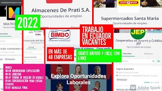 🇪🇨Encontrar Trabajo Ecuador Por internet fácil Vacantes EMPRESAS Empleo Quito Guayaquil Manta Cuenca [upl. by Angus682]