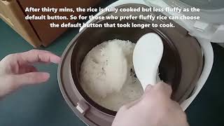 Tefal Mini Rice Cooker Quick Cook Button for cooking rice 30 minutes [upl. by Hadleigh112]