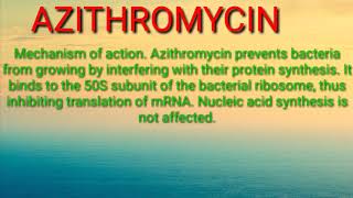 Mechanism action of azithromycin [upl. by Keary136]