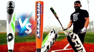 BATTLE OF THE GOATS the best USSSA bat vs the best BESR bat  CF Zen vs Stealth Comp BROKEN BAT [upl. by Nesyla23]