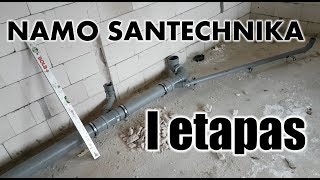 Namo Santechnika I etapas Kanalizacija Lauko Nuotekos Namo Statyba [upl. by Singh]