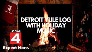 Holiday Fireplace Yule Log with Christmas Music from Detroit [upl. by Edgerton]