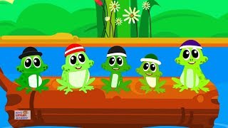 Five Little Speckled Frogs  Nursery Rhymes For Kids  Baby Songs [upl. by Meekah438]