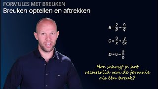 Formules met breuken  Hoe herleid je een som of verschil van breuken Havo A [upl. by Lladnar661]