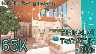 65K MINIMALIST HOUSE  ROBLOX BLOXBURG BUILD [upl. by Eirrak]