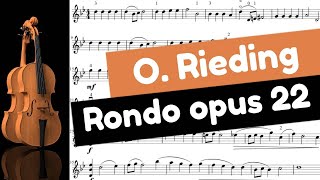 Oskar Rieding Rondo op 22 Violon avec Partition Violin Sheet Music [upl. by Woodruff324]