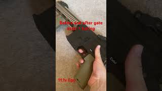 Airsoft hk416 Before and after gate aster mosfet install [upl. by Miriam782]