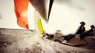 RS Feva sailing 2035 Knots GoPro [upl. by Arodnahs]