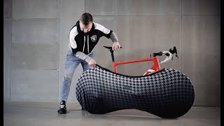 How to use Velosock INDOOR bicycle cover [upl. by Adlaremse398]