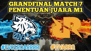 PENENTUAN JUARA EVOS VS RRQ GAME 7 GRAND FINAL  M1 MOBILE LEGENDS TOURNAMENT MATCH [upl. by Arvo]