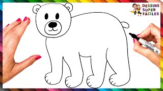 Comment Dessiner un Ours Étape par Étape 🐻 Dessin dOurs Facile [upl. by Ledarf982]