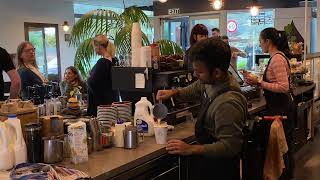 Real time cafe vlog  Busy cafe  Big Rush  Indian Barista New Zealand cafe coffee shop [upl. by Hgielah418]