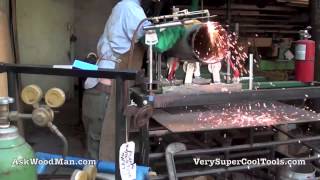 Cutting Torch 2 of 3 Oxy Acetylene Torch Holder  Pipe Rolling System [upl. by Dorreg482]