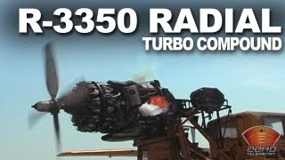 Wright R3350 18 Cylinder Radial Engine Turbo Compound [upl. by Milson269]