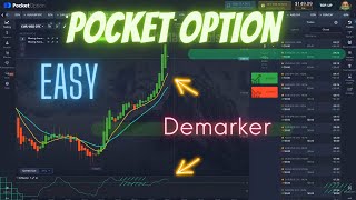 🚩 Pocket Option Strategy  Demarker TECHNIQUE [upl. by Nwhas]