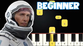 Interstellar  Hans Zimmer  Beginner Piano Tutorial  Easy Piano [upl. by Rosenberg]